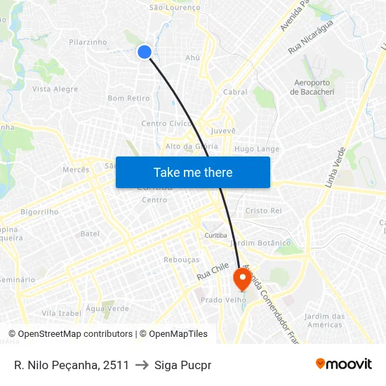 R. Nilo Peçanha, 2511 to Siga Pucpr map
