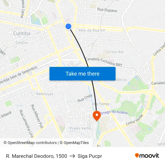 R. Marechal Deodoro, 1500 to Siga Pucpr map