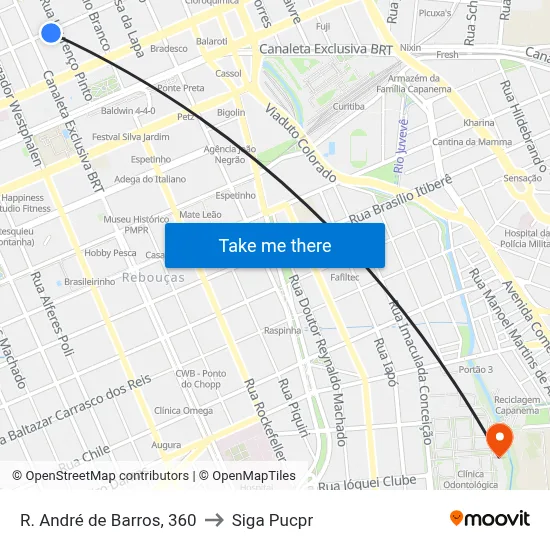 R. André de Barros, 360 to Siga Pucpr map