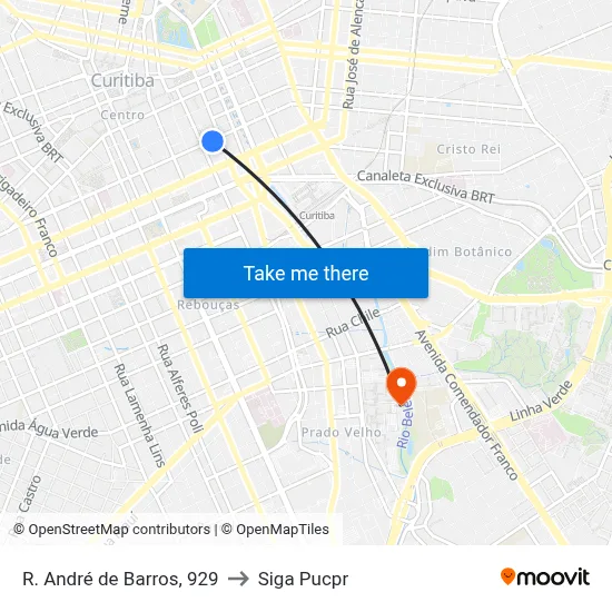 R. André de Barros, 929 to Siga Pucpr map