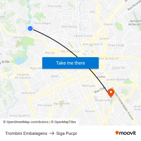 Trombini Embalagens to Siga Pucpr map