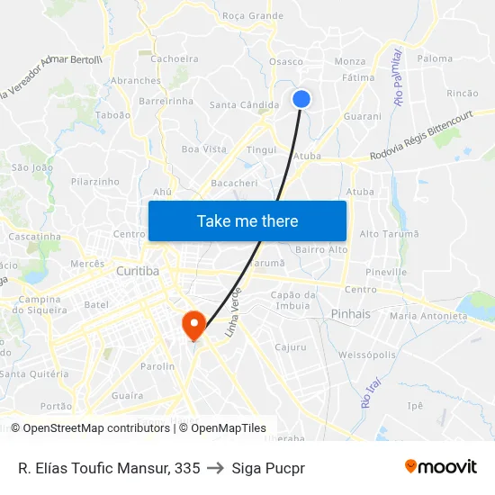 R. Elías Toufic Mansur, 335 to Siga Pucpr map