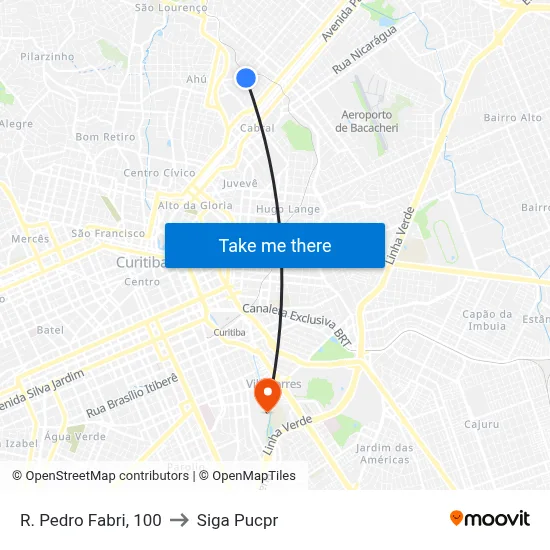 R. Pedro Fabri, 100 to Siga Pucpr map