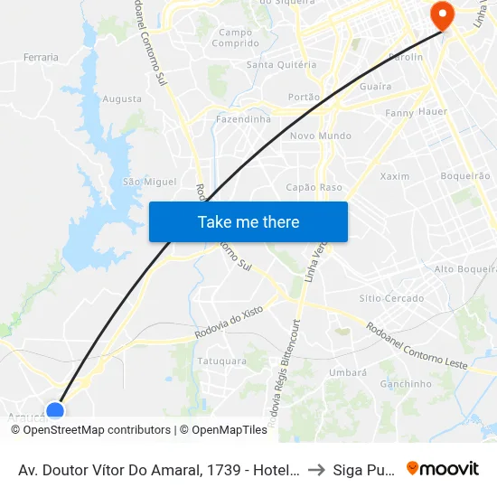 Av. Doutor Vítor Do Amaral, 1739 - Hotel Rihad to Siga Pucpr map