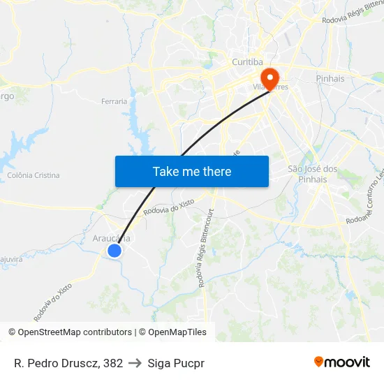 R. Pedro Druscz, 382 to Siga Pucpr map