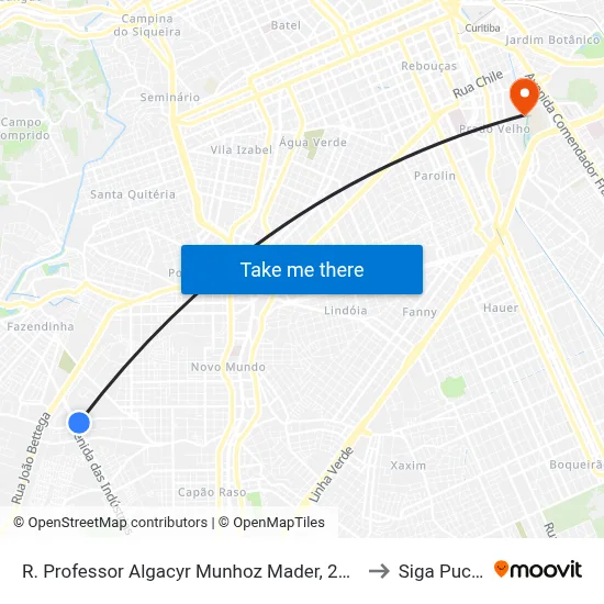 R. Professor Algacyr Munhoz Mader, 2411 to Siga Pucpr map