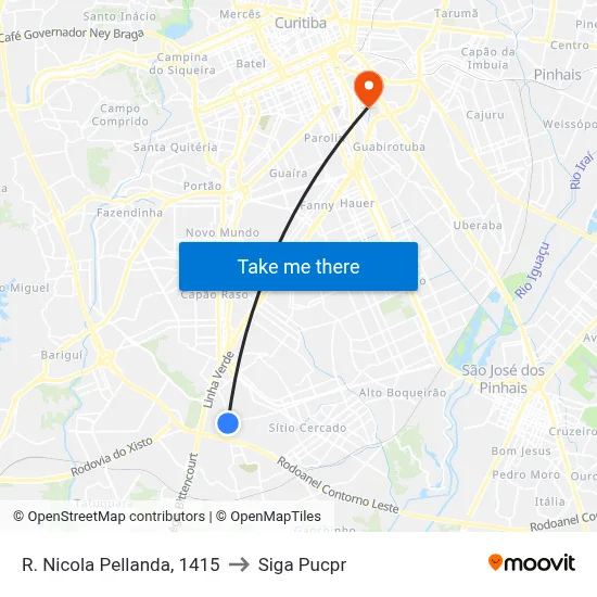 R. Nicola Pellanda, 1415 to Siga Pucpr map
