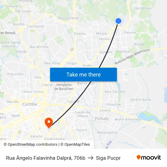Rua Ângelo Falavinha Dalprá, 706b to Siga Pucpr map