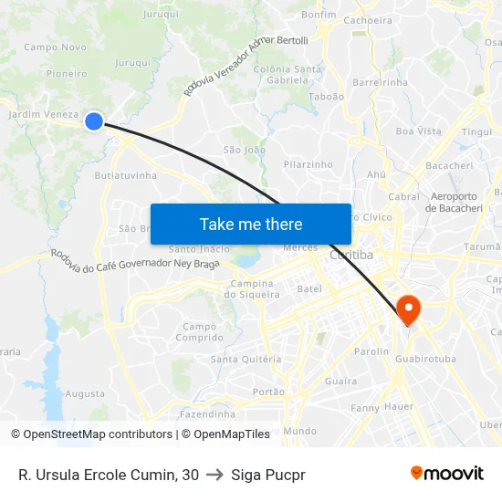 R. Ursula Ercole Cumin, 30 to Siga Pucpr map