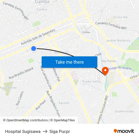 Hospital Sugisawa to Siga Pucpr map