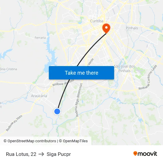 Rua Lotus, 22 to Siga Pucpr map