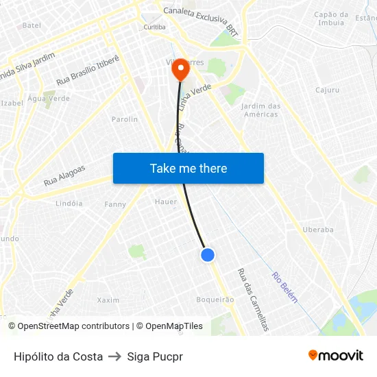 Hipólito da Costa to Siga Pucpr map