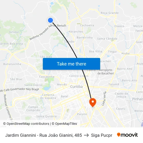Jardim Giannini - Rua João Gianini, 485 to Siga Pucpr map