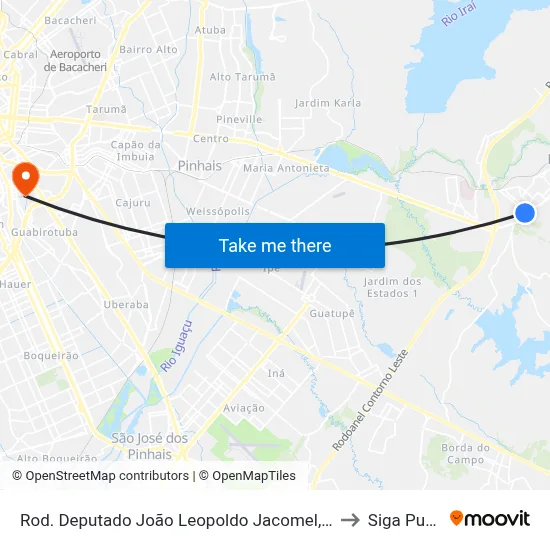 Rod. Deputado João Leopoldo Jacomel, 1884 to Siga Pucpr map