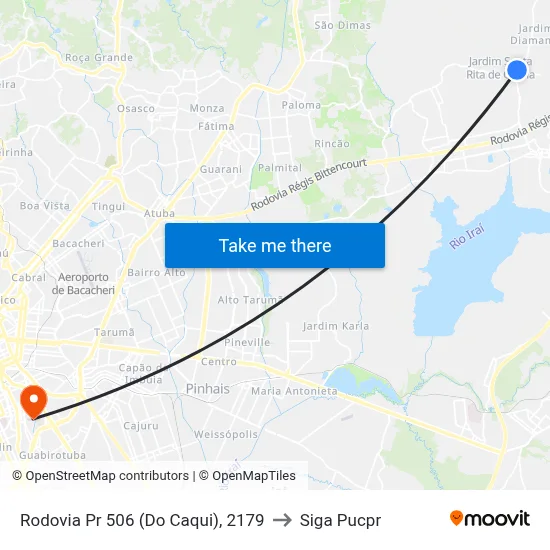 Rodovia Pr 506 (Do Caqui), 2179 to Siga Pucpr map