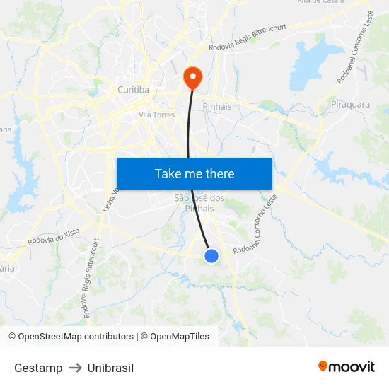 Gestamp to Unibrasil map