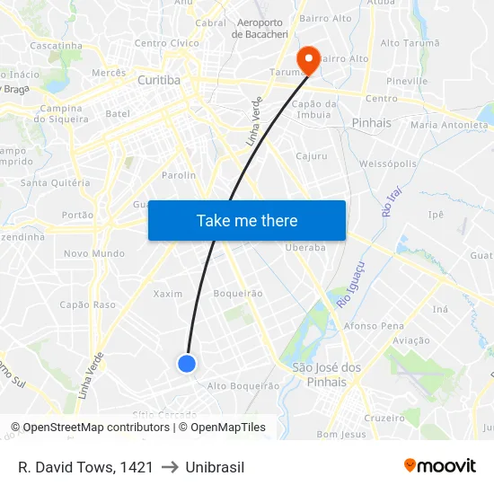 R. David Tows, 1421 to Unibrasil map