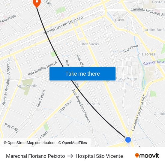 Marechal Floriano Peixoto to Hospital São Vicente map