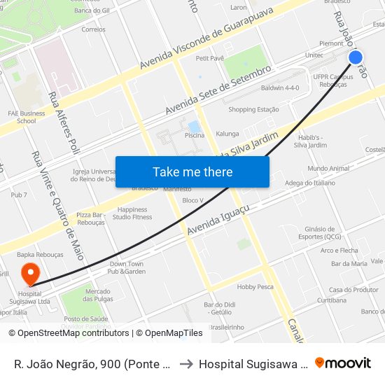 R. João Negrão, 900 (Ponte Preta) to Hospital Sugisawa Ltda map
