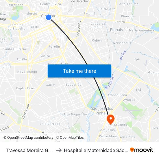 Travessa Moreira Garcez to Hospital e Maternidade São José map