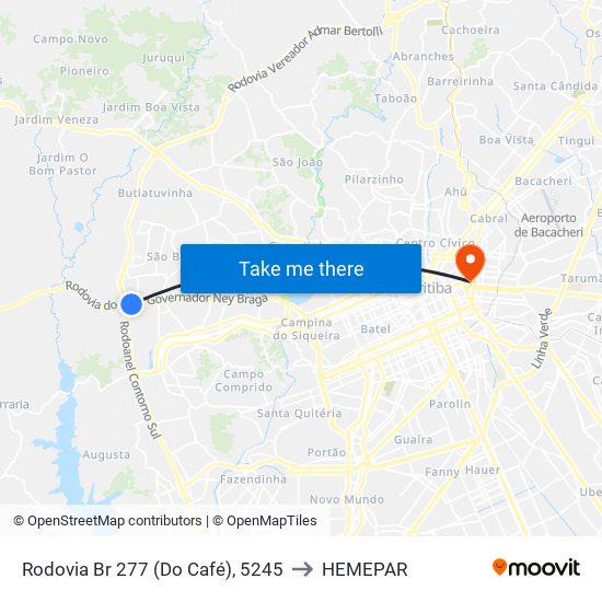 Rodovia Br 277 (Do Café), 5245 to HEMEPAR map