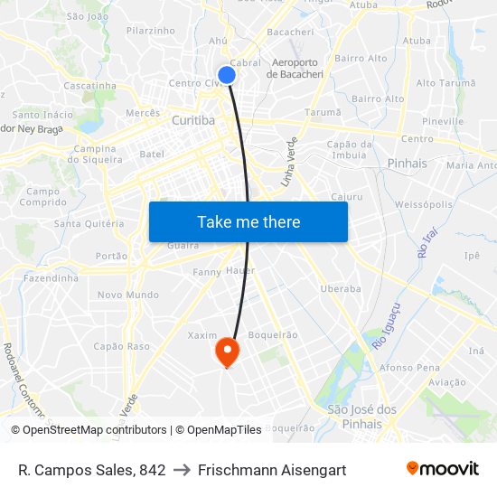 R. Campos Sales, 842 to Frischmann Aisengart map