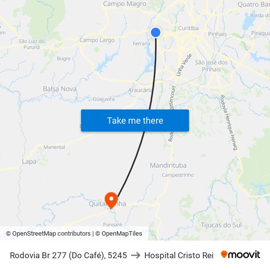 Rodovia Br 277 (Do Café), 5245 to Hospital Cristo Rei map