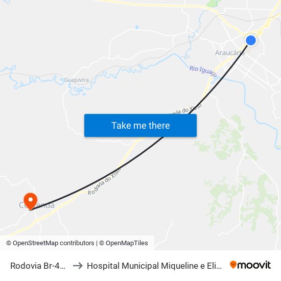 Rodovia Br-476, 5660 to Hospital Municipal Miqueline e Elisa Franco Padilha map