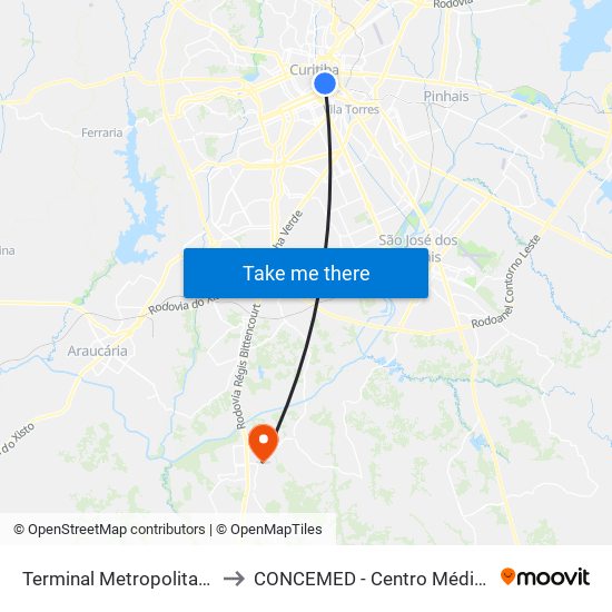 Terminal Metropolitano Guadalupe to CONCEMED - Centro Médico e Diagnóstico map