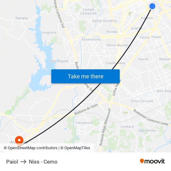 Paiol to Niss - Cemo map