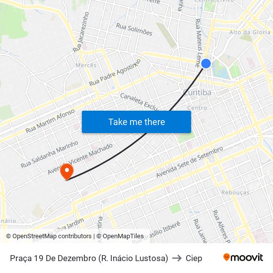 Praça 19 De Dezembro (R. Inácio Lustosa) to Ciep map