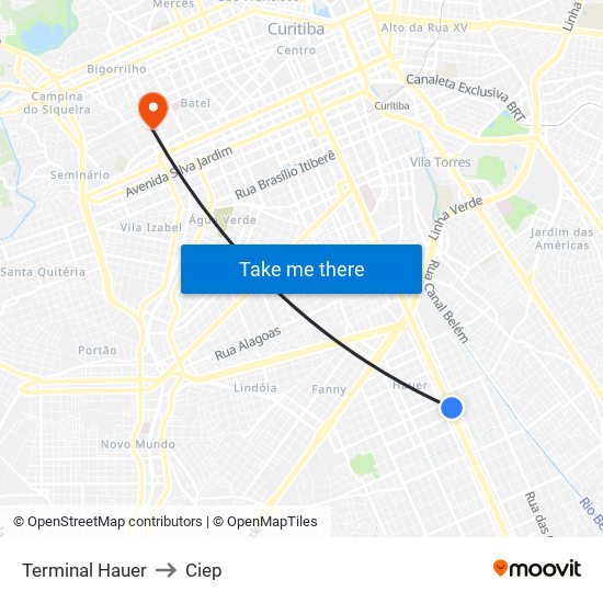 Terminal Hauer to Ciep map