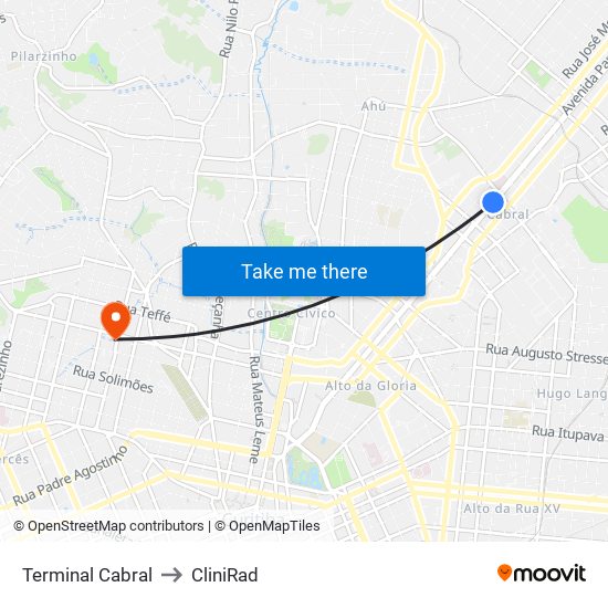 Terminal Cabral to CliniRad map