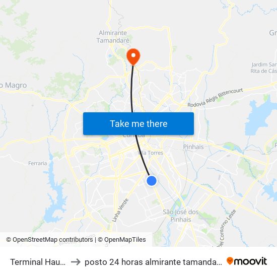 Terminal Hauer to posto 24 horas almirante tamandare map