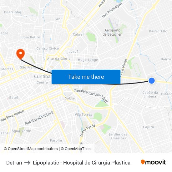 Detran to Lipoplastic - Hospital de Cirurgia Plástica map