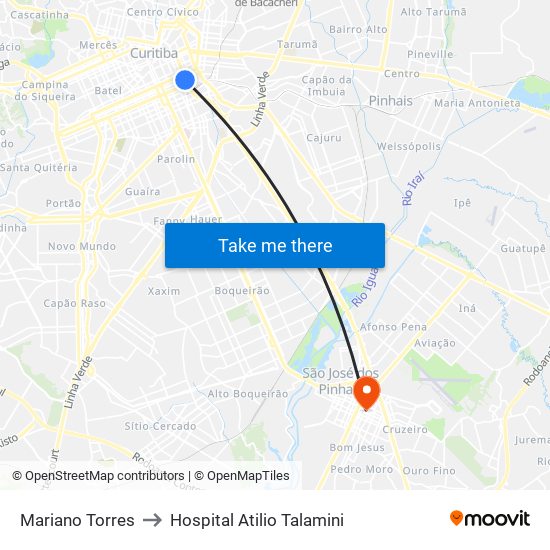 Mariano Torres to Hospital Atilio Talamini map