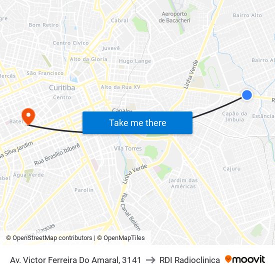 Av. Victor Ferreira Do Amaral, 3141 to RDI Radioclinica map