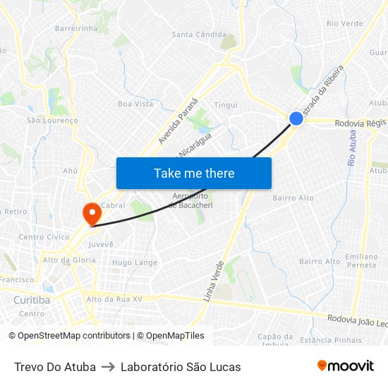 Av. Marechal Mascarenhas De Moraes, 2400 to Laboratório São Lucas map