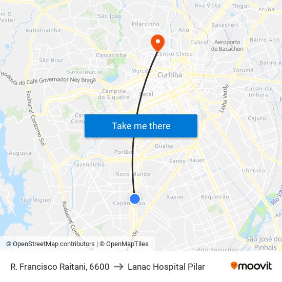 R. Francisco Raitani, 6600 to Lanac Hospital Pilar map