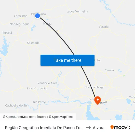 Região Geográfica Imediata De Passo Fundo to Alvorada map