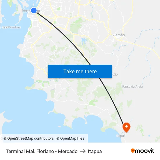 Terminal Mal. Floriano - Mercado to Itapua map