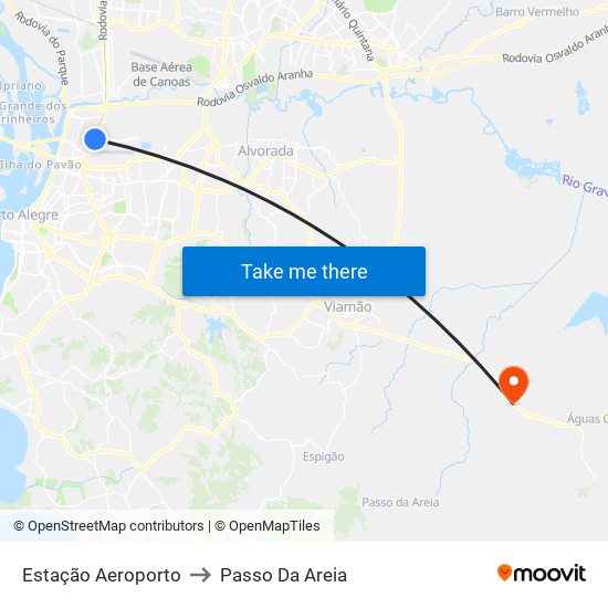 Estação Aeroporto to Passo Da Areia map