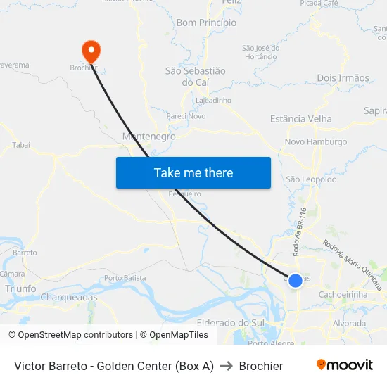 Victor Barreto - Golden Center (Box A) to Brochier map