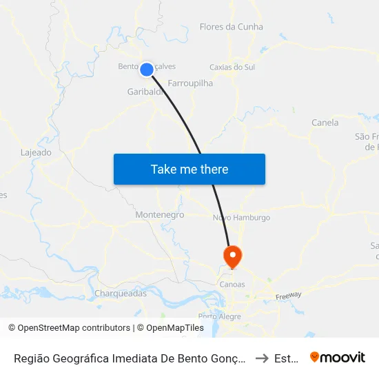 Região Geográfica Imediata De Bento Gonçalves to Esteio map
