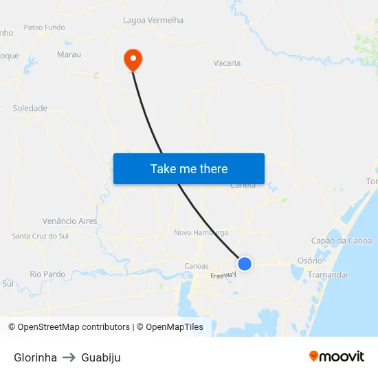 Glorinha to Guabiju map
