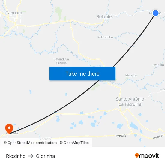 Riozinho to Glorinha map