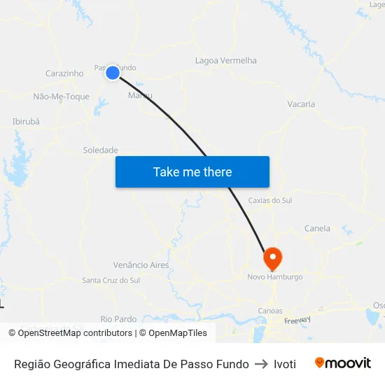 Região Geográfica Imediata De Passo Fundo to Ivoti map