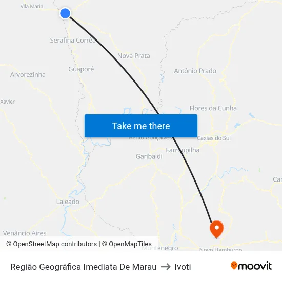 Região Geográfica Imediata De Marau to Ivoti map