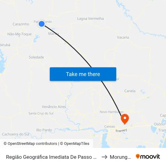 Região Geográfica Imediata De Passo Fundo to Morungava map