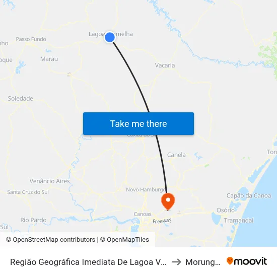 Região Geográfica Imediata De Lagoa Vermelha to Morungava map